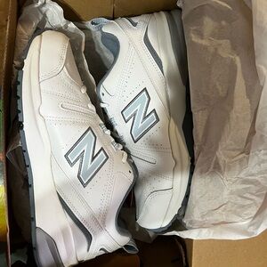 New Balance White and Gray Sneakers